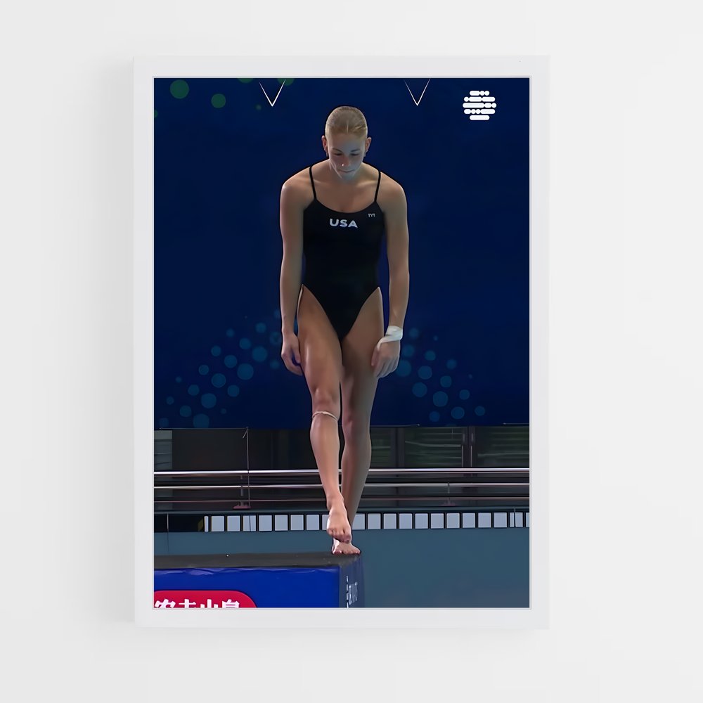 Poster Olympics diving infinie – affiche Plongeon depuis une plateforme (vue 3)